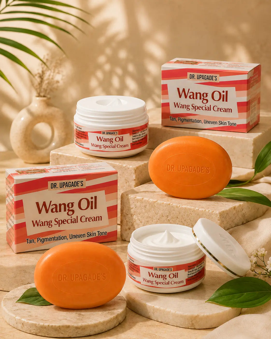 Dr. Upagade's Wang Skin Care B2G2 Combo: Buy 2 Wang Cream & Get 2 Wang Soaps