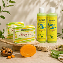 Dr. Upagade's Smart Glow Hair Care B2G2 Combo: Buy 2 Smart Glow Shampoo & Get 2 Pimplora Soaps
