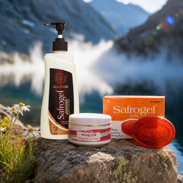 Dr. Upagade's Winter Care Kit – Safrogel Body Lotion, Wang Cream & Safrogel Soap 50g