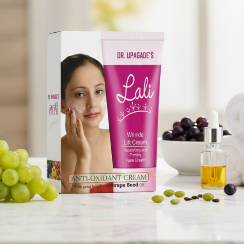 DR UPAGADE’S Lali Wrinkle Lift Ayurvedic Cream – Anti-Wrinkle Night Moisturizer with Grape Seed Oil