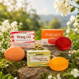 Dr. Upagade's Daily Bath Combo – Safrogel Soap, Wang Soap & Pimplora Soap (50g Each)